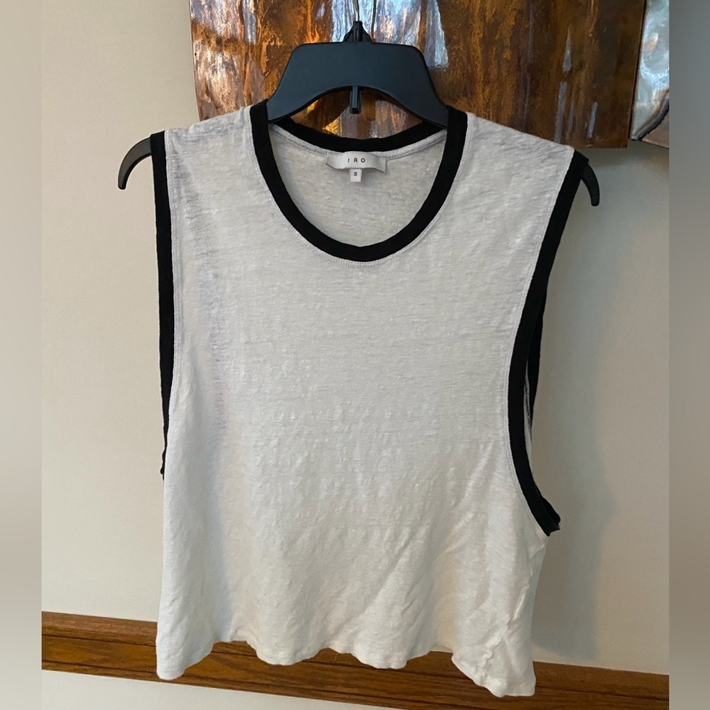 IRO Black and White tank top Small